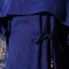 Asymmetrical Shoulder Panel Dress Navy Blue – Bild 4