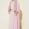 Asymmetrical Shoulder Panel Dress Pink - Afbeelding 3