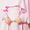 Asymmetrical Shoulder Panel Dress Pink - Afbeelding 4