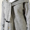 Knit Cardigan with Scarf and Braided Details Grey - Imagen 4