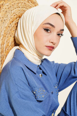 Alternative view of Aya Series Thin Cotton Scarf Cream