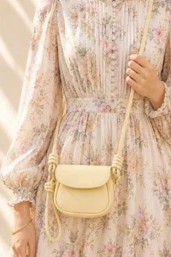 Adjustable Knot Strap Mini Bag Yellow