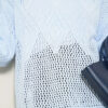 Diamond Pattern Openwork Knit Sweater Baby Blue – Image 4