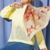 Diamond Pattern Openwork Knit Sweater Yellow