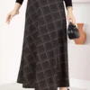 Baklava Pattern Scuba Skirt Anthracite - Afbeelding 2