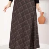 Baklava Pattern Scuba Skirt Brown - Afbeelding 2