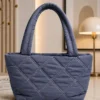 Quilted Stitch Detail Shoulder Bag Grey