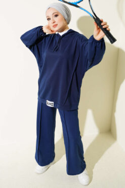 Alternative view of Hooded Oversized Two-Piece Set Parliament Blue