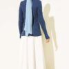 Fisherman Neck Fingerless Knit Sweater Indigo - immagine 3