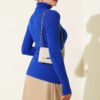 Fisherman Neck Fingerless Knit Sweater Saxon Blue - الصورة 3