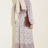 Balloon Sleeve Ruffled Gathered Dress Grey – Bild 3