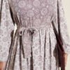 Balloon Sleeve Ruffled Gathered Dress Grey – Bild 4