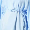 ⁦Balloon Sleeve Tensile Belted Tunic Blue⁩ - الصورة ⁦4⁩