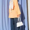 Balloon Sleeve Tensile Belted Tunic Orange - Imagen 3