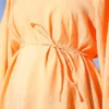 Balloon Sleeve Tensile Belted Tunic Orange - Imagen 4