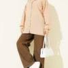 Basic Anklet Elastic Shirt Beige - Imagen 2