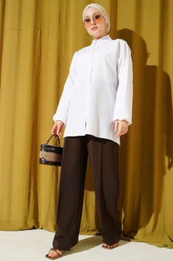 Alternatieve weergave van Basic Anklet Elastic Shirt White