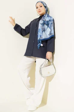 Alternatieve weergave van Basic Anklet Elastic Shirt Navy Blue