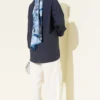 Basic Anklet Elastic Shirt Navy Blue - Imagen 3