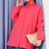 Basic Anklet Elastic Shirt Pomegranate Blossom