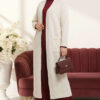 Basic Long Knit Cardigan with Double Pockets Ecru - Image 2