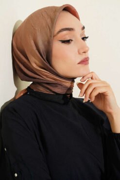 Batik Pattern Bamboo Crepe Scarf Black