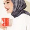 Batik Pattern Soft Scarf Charcoal
