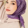 Batik Pattern Soft Scarf Lilac - immagine 2