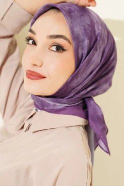 Alternative view of Batik Pattern Soft Scarf Lilac