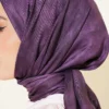 Batik Pattern Soft Scarf Plum - immagine 4