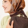 Batik Patterned Soft Scarf Brown - immagine 5