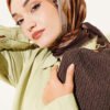 Batik Patterned Soft Scarf Dark Brown - Imagen 2