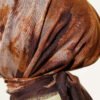 Batik Patterned Soft Scarf Dark Brown - Imagen 4
