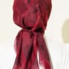 Batik Patterned Soft Scarf Burgundy - Afbeelding 3