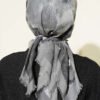 Batik Patterned Soft Scarf Grey - Image 3