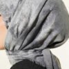 Batik Patterned Soft Scarf Grey - Image 4