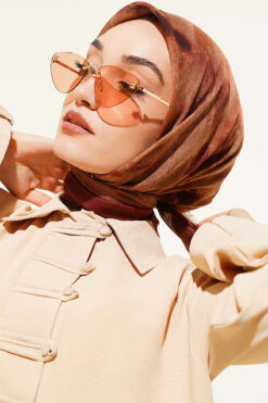 Alternative view of Batik Patterned Soft Scarf Terracotta