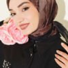 Batik Patterned Soft Scarf Dark Brown - Imagen 5