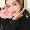 ⁦Batik Patterned Soft Scarf Black⁩ - الصورة ⁦2⁩