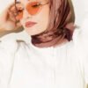 Batik Patterned Soft Scarf Brown - immagine 2