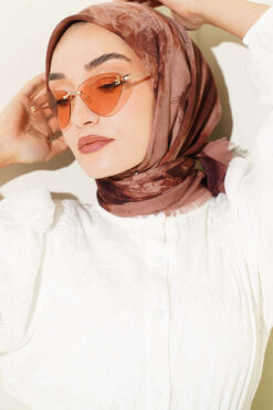 Alternative view of Batik Patterned Soft Scarf Brown