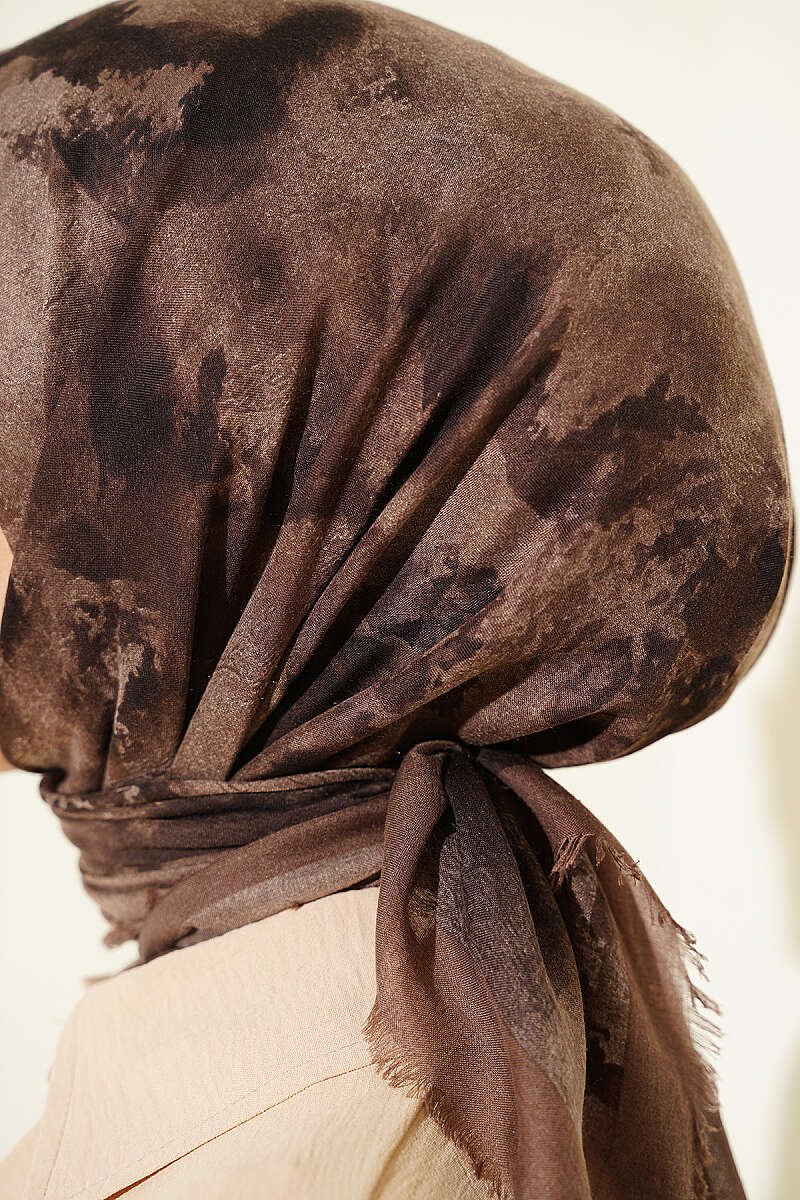 Batik Patterned Soft Scarf Mink - Imagen 4