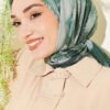 Batik Patterned Soft Scarf Emerald