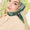 Batik Patterned Soft Scarf Emerald – Bild 2
