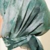 Batik Patterned Soft Scarf Emerald – Bild 4