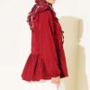 Baby Collar Tied Kimono Burgundy – Image 3
