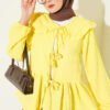Baby Collar Tied Kimono Yellow
