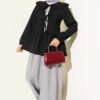 Baby Collar Tied Kimono Black - Afbeelding 2