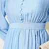 Baby Collar Ankled Cuffed Dress Blue – Image 4