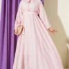 Baby Collar Ankled Cuffed Dress Pink